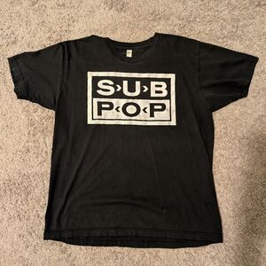 Sub Pop Seattle Grunge Shirt Printed On American Apparel Men's Large Pre-Grunged